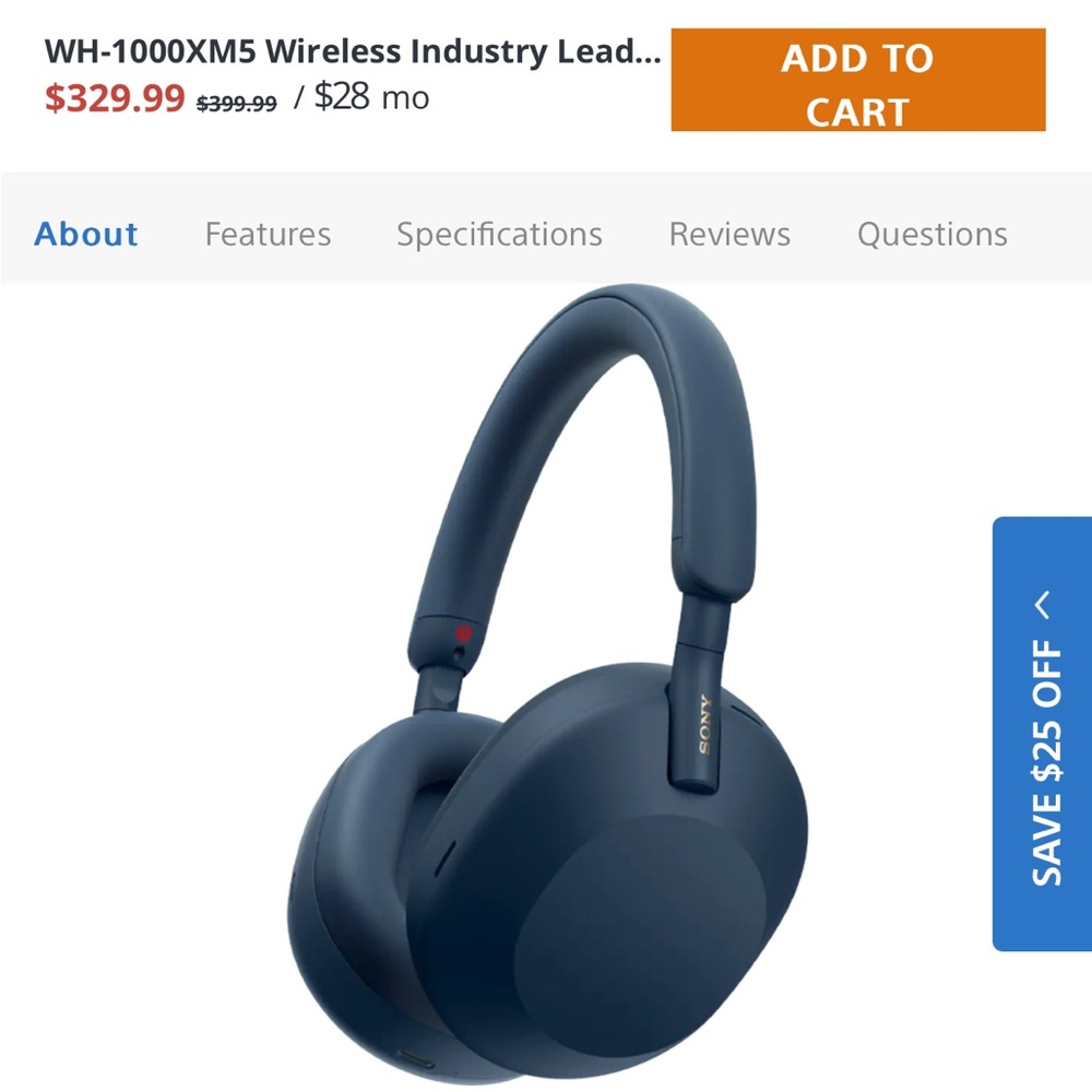 Sony WH-1000XM5 Wireless Headphones